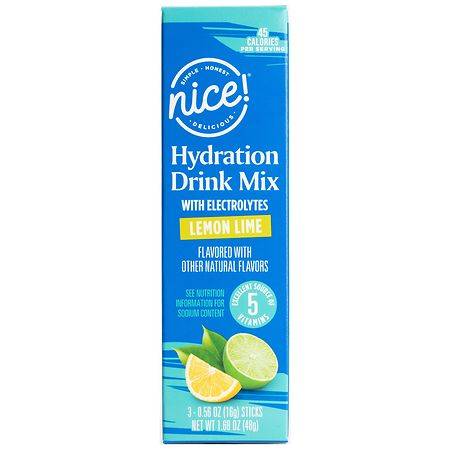 Nice! Hydration Drink Mix With Electrolytes (16.5 oz) ( lemon lime)