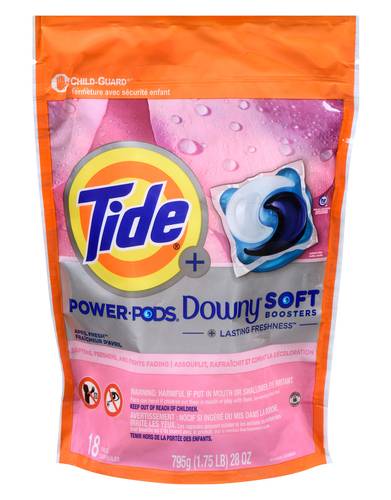 Tide Power Pods 2-in-1 Laundry Detergent Pods With Downy Soft Boosters (18 ct)