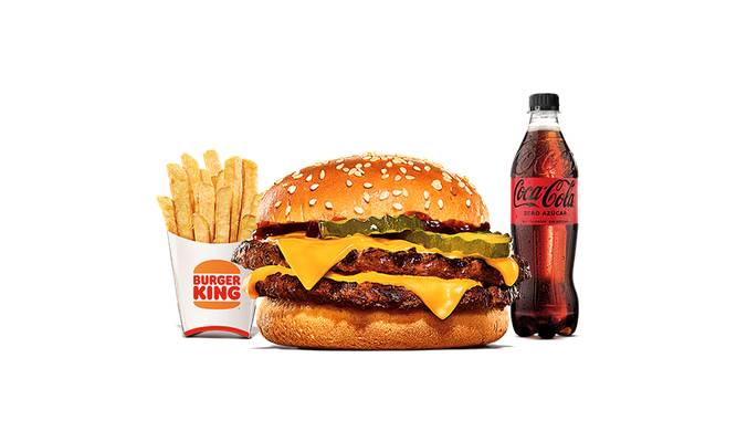 King Ahorro Menú Doble Cheeseburger BBQ