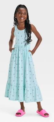 Cat & Jack Sleeveless Floral Knit Maxi Dress Delivery Near Me | Order  Online | Uber Eats