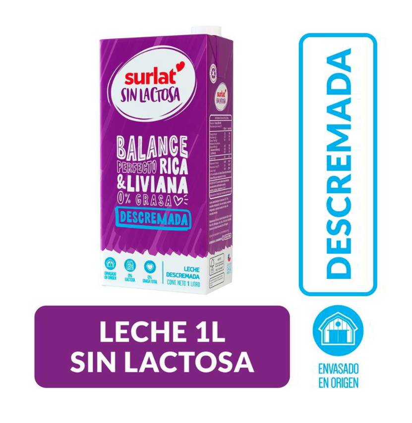 Surlat · Leche descremada sin lactosa (1 L)