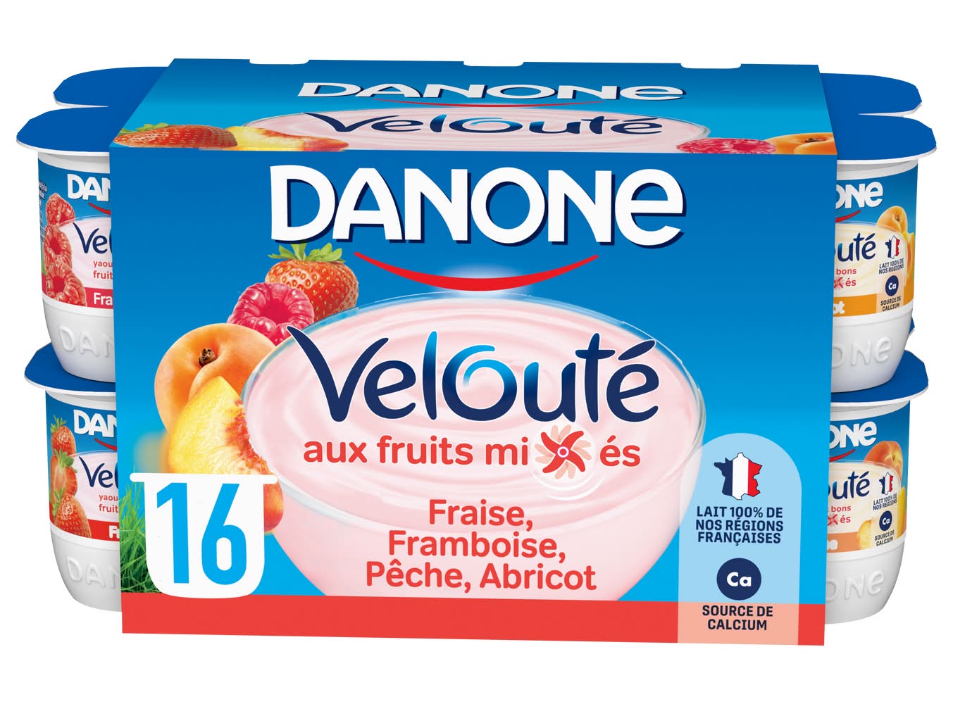 Danone - Velouté fruix yaourt aux fruits brassé (16 x 125g)