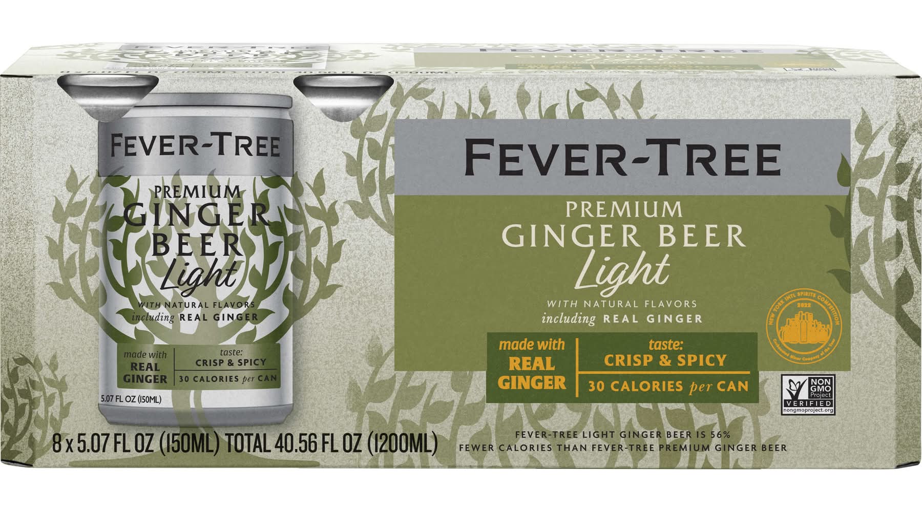 Fever-Tree Premium Light Beer, Real Ginger (8 x 5.07 oz)