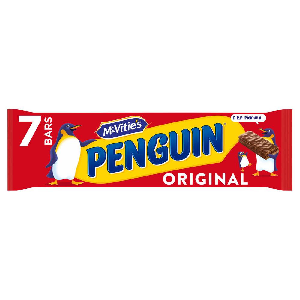 SAVE £0.80 McVitie's Penguin Milk Chocolate Biscuit Bars 7x36g