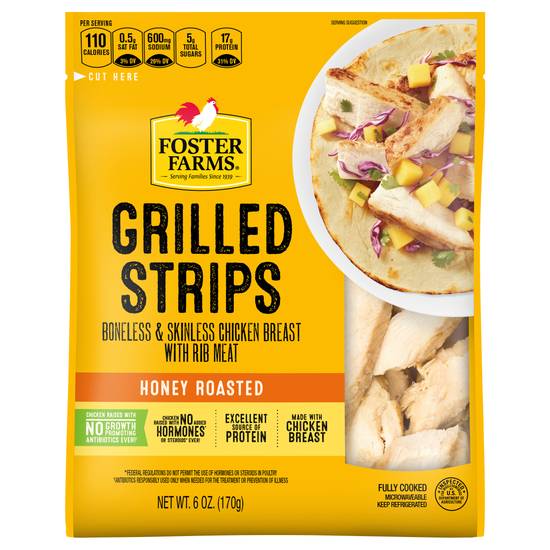 Foster Farms Honey Roasted Chicken Breast Strips (6 oz)