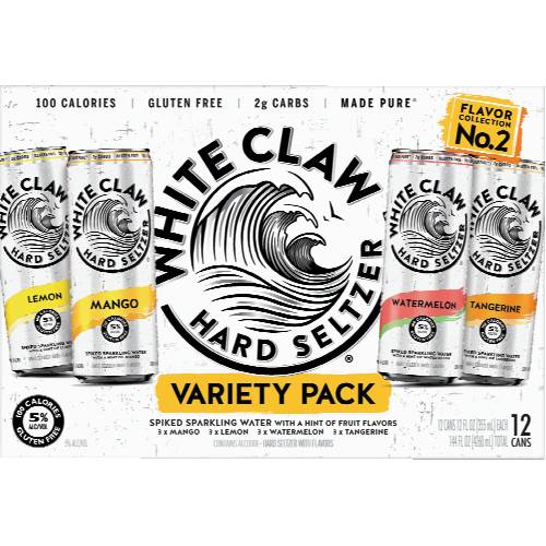 White Claw Hard Seltzer Variety Flavor Collection #2 12 Pack Cans