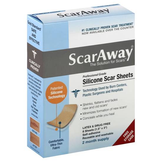 Scaraway Silicone Scar Sheets (1.5in x3in)