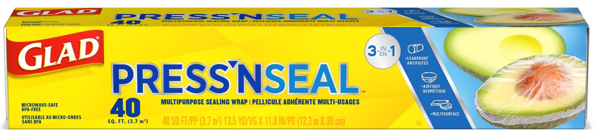 Glad Seal Plastic Food Wrap Winter Edition in Exclusive Design Foot Roll (40 square)