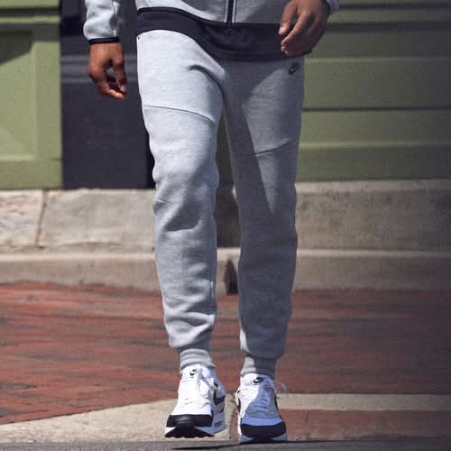 Nike Mens Tech Fleece Jogger - Dark Grey Heather/Black Size M