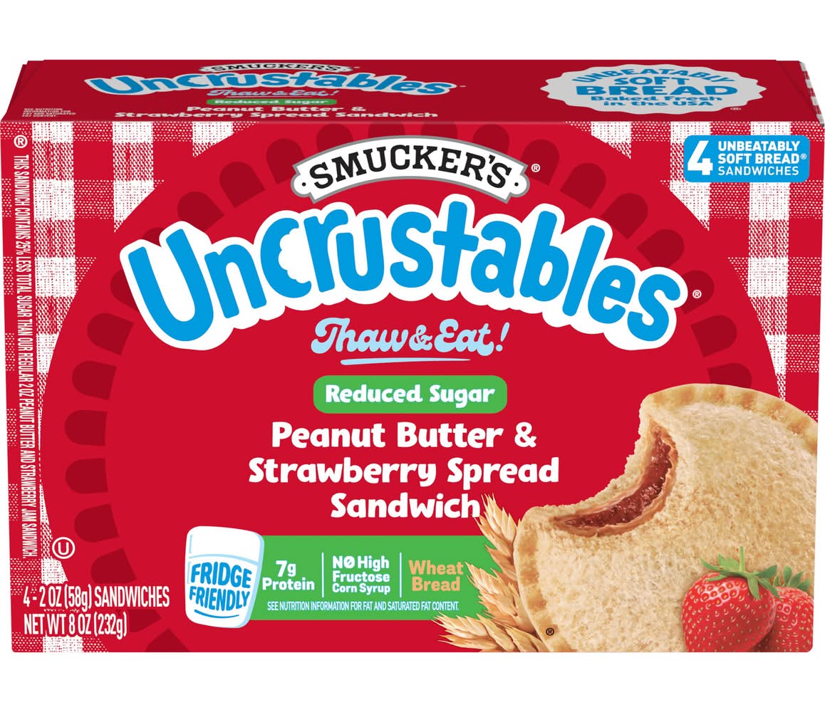 Smucker's Uncrustables Peanut Butter & Strawberry Sandwich (8 oz)