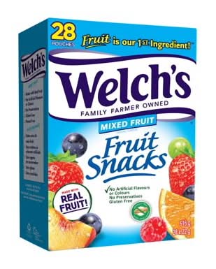 Welch's Snacks Pouches, Mixed Fruit (28 x 22 g)