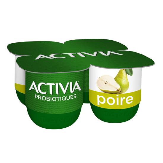 Activia - Yaourt aux fruits bifidus poire (4 unités)