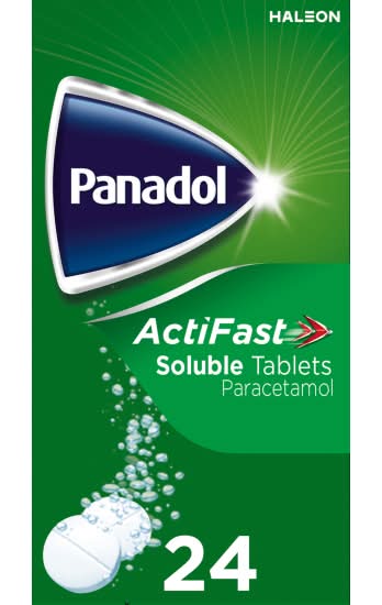 Panadol Actifast Soluble Paracetamol Pain Relief Tablets (24 pack)