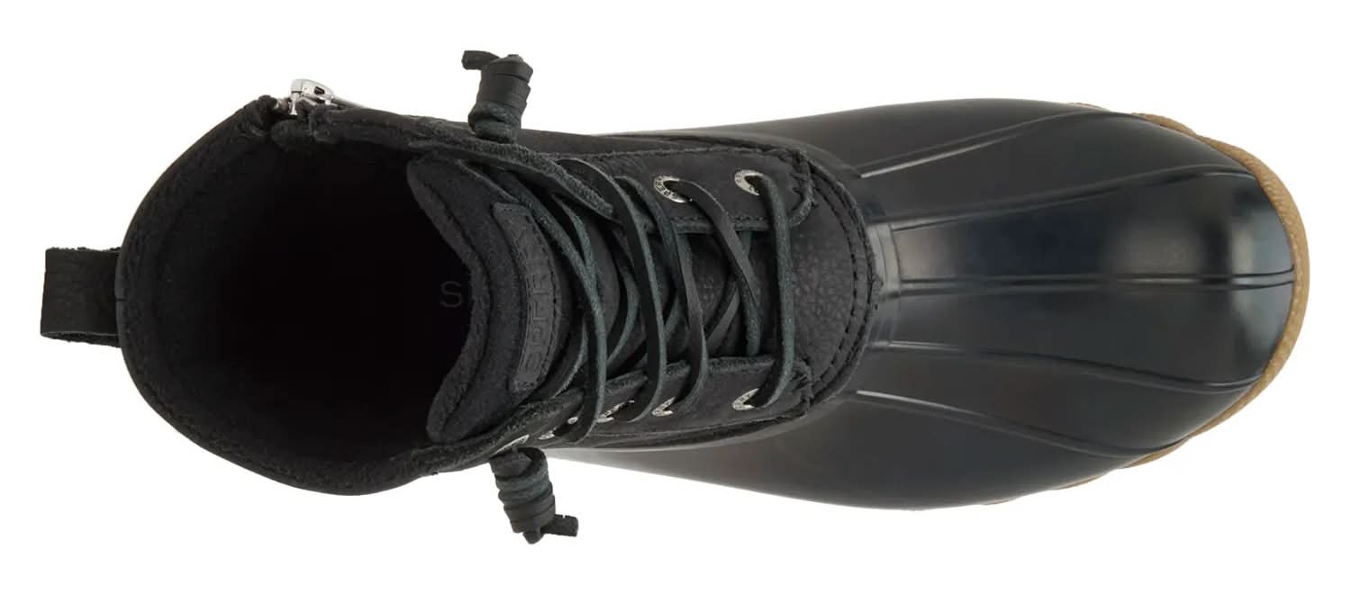 sperry duck boots women black