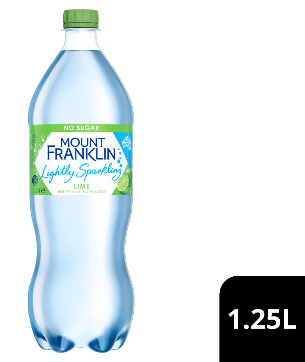 Mount Franklin Lightly Sparkling Water, Lime (1.25L)