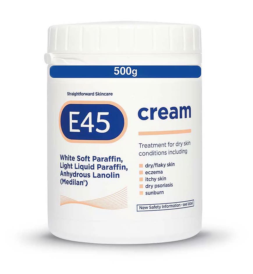 E45 Moisturiser Cream Tub (500g)