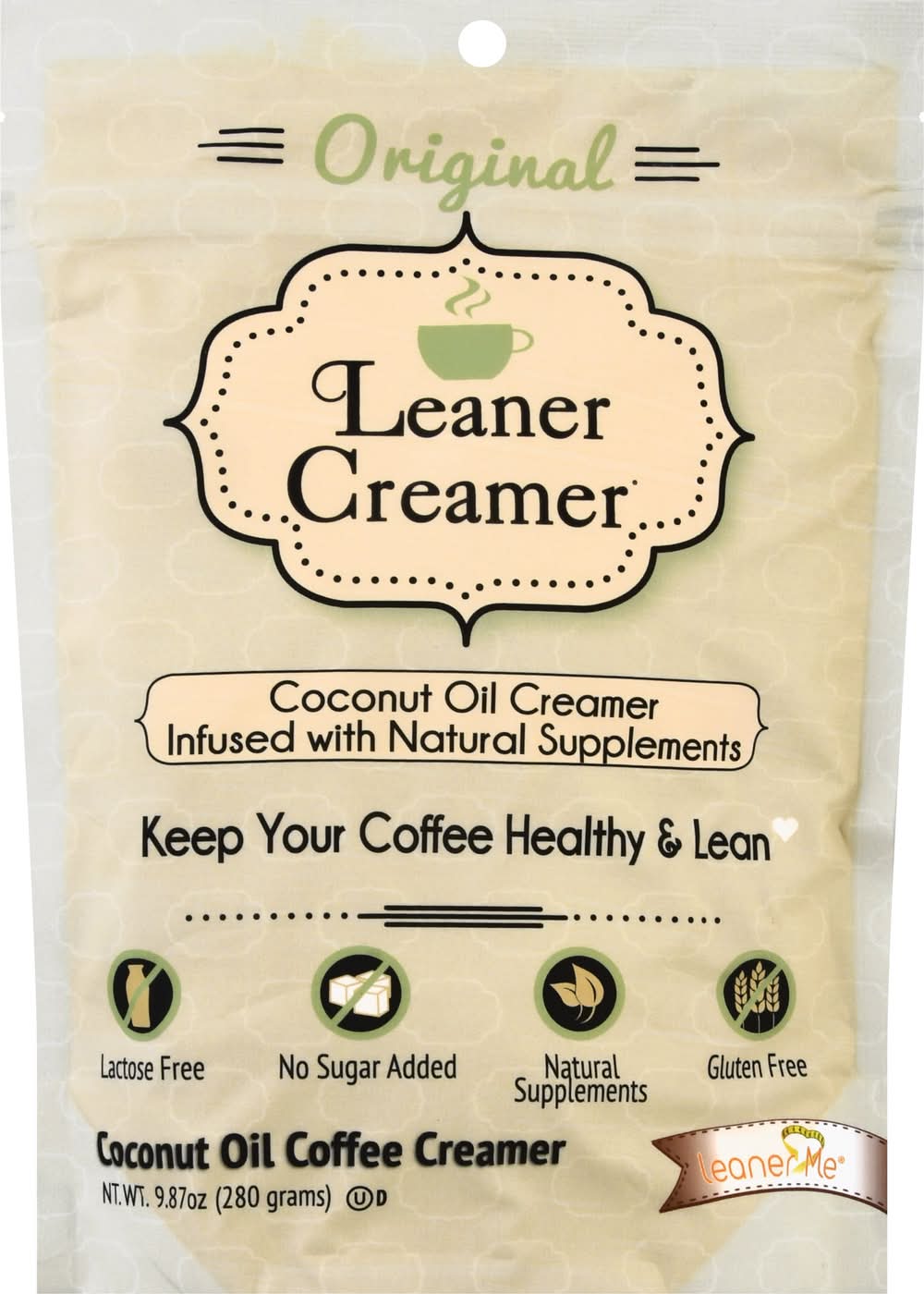Leaner Creamer Original Coconut Oil Coffee Creamer (9.87 oz)