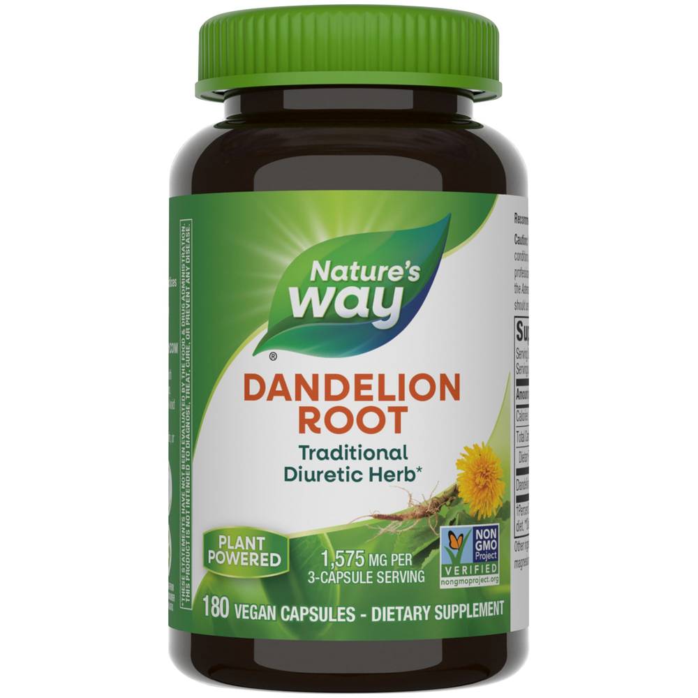 Dandelion Root - Diuretic Herb - 1,575 Mg (180 Vegan Capsules)