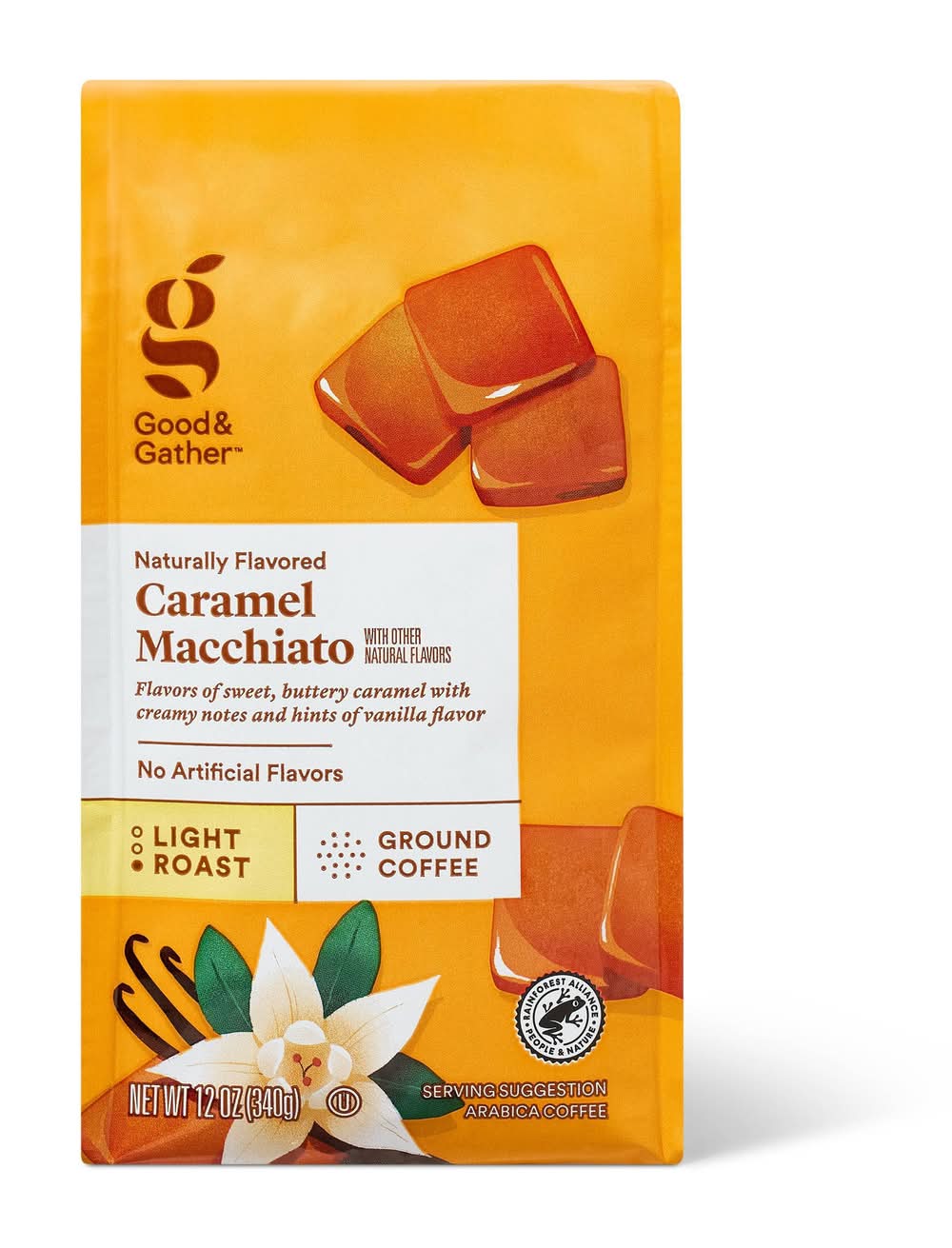 Good & Gather Light Roast Ground Coffee, Caramel Macchiato (12 oz)