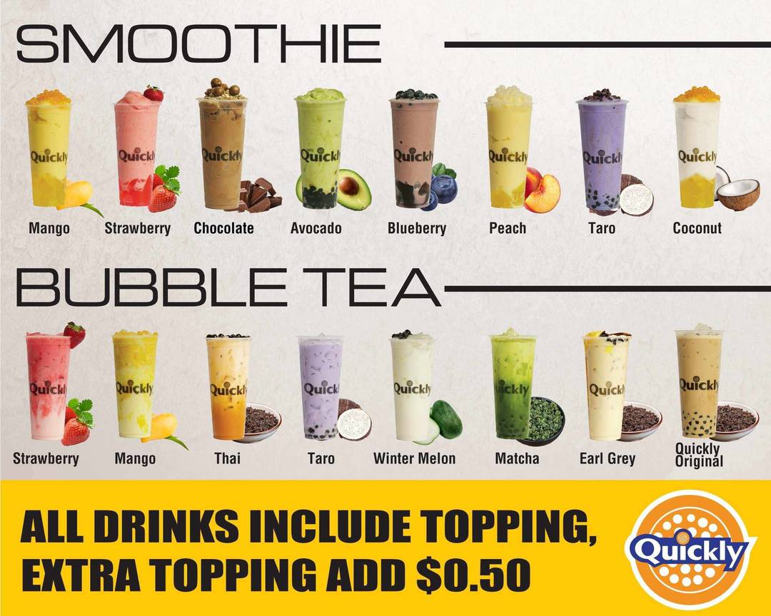 Quickly menu hotsell