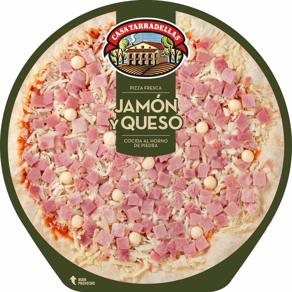 Pizza fresca jamón y queso · Casa Tarradellas (405 g)