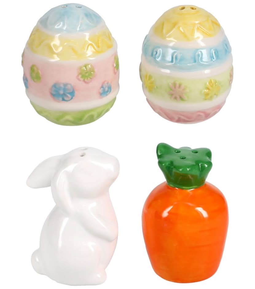Easter-Themed Ceramic Salt and Pepper Shakers, 2 pc.