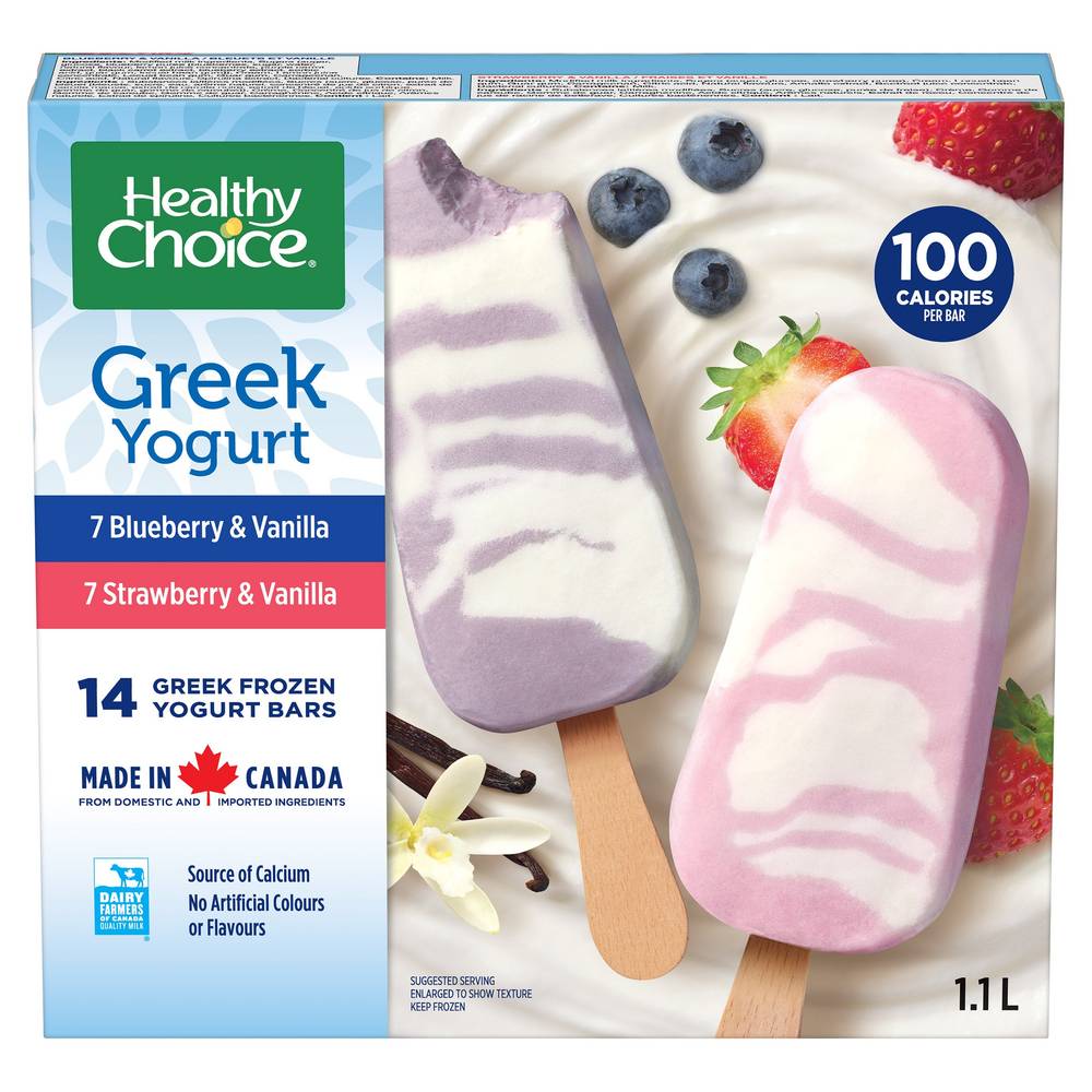 Hc Grk Yogurt Bars 8 / Healthy Choice Greek Yogurt Frozen Bars (14 x 80 ml)