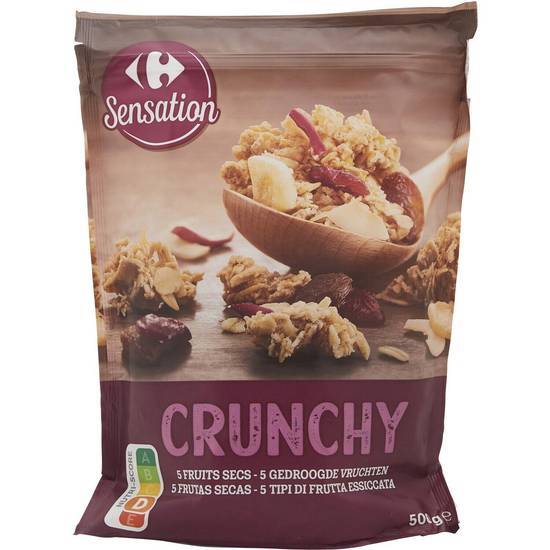 Carrefour Sensation - Céréales crunchy fruits secs carrefour sensation (500g)