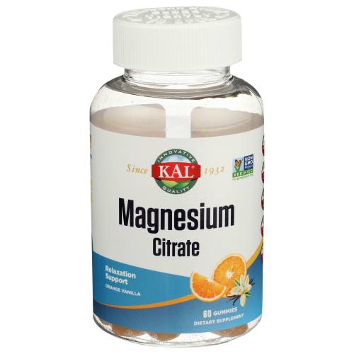 Kal Orange Vanilla Magnesium Citrate Gummies