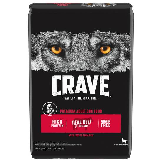 Crave Protein From Beef Premium Adult Dog Food