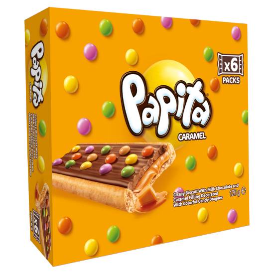 Papita Caramel Crispy Biscuit With (milk chocolate & caramel)