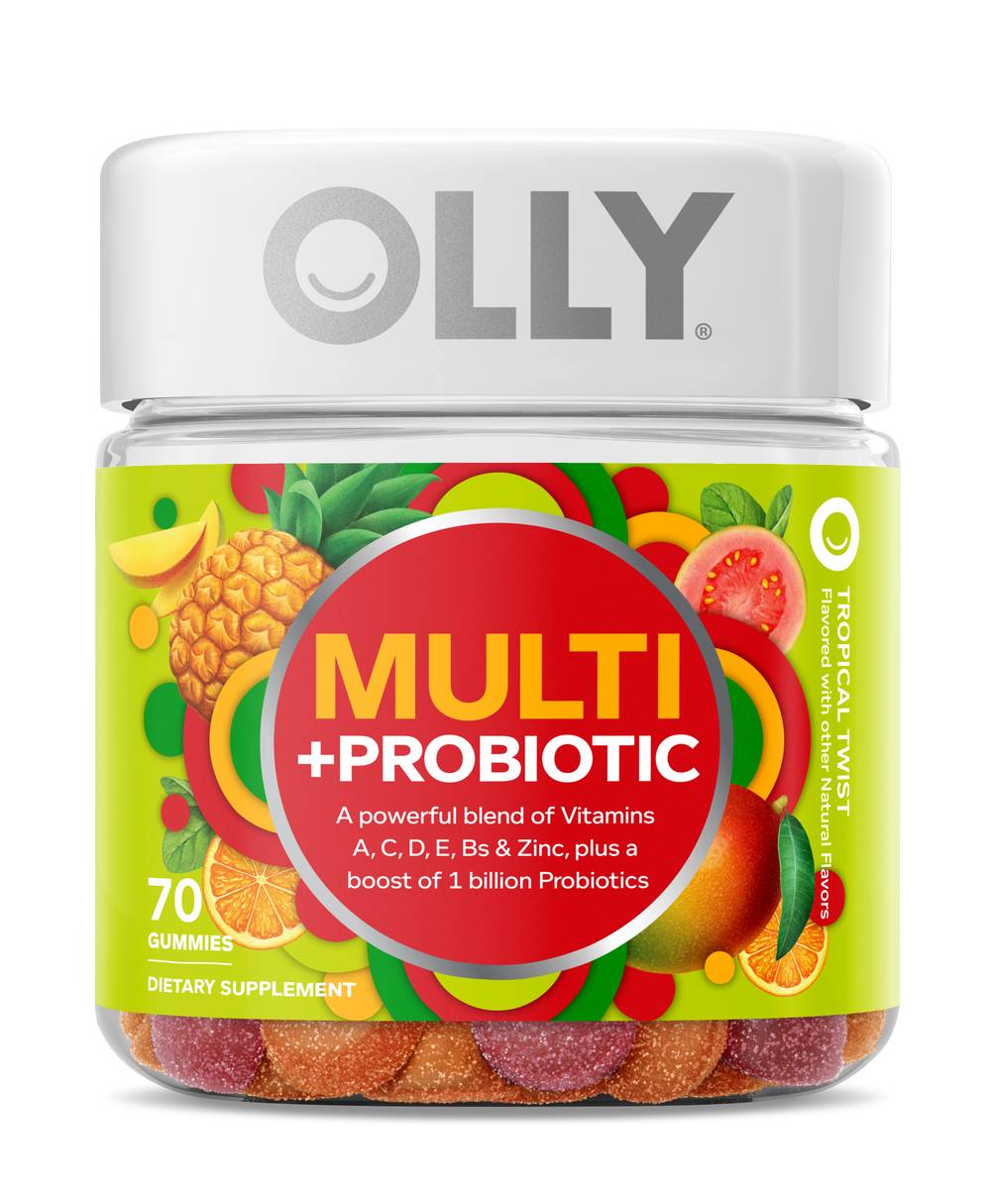 Olly Tropical Twist Multi + Probiotic Gummies (9.6 oz)
