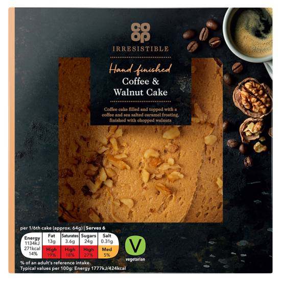 Co-op Irresistible Hand Finished Coffee & Walnut Cake