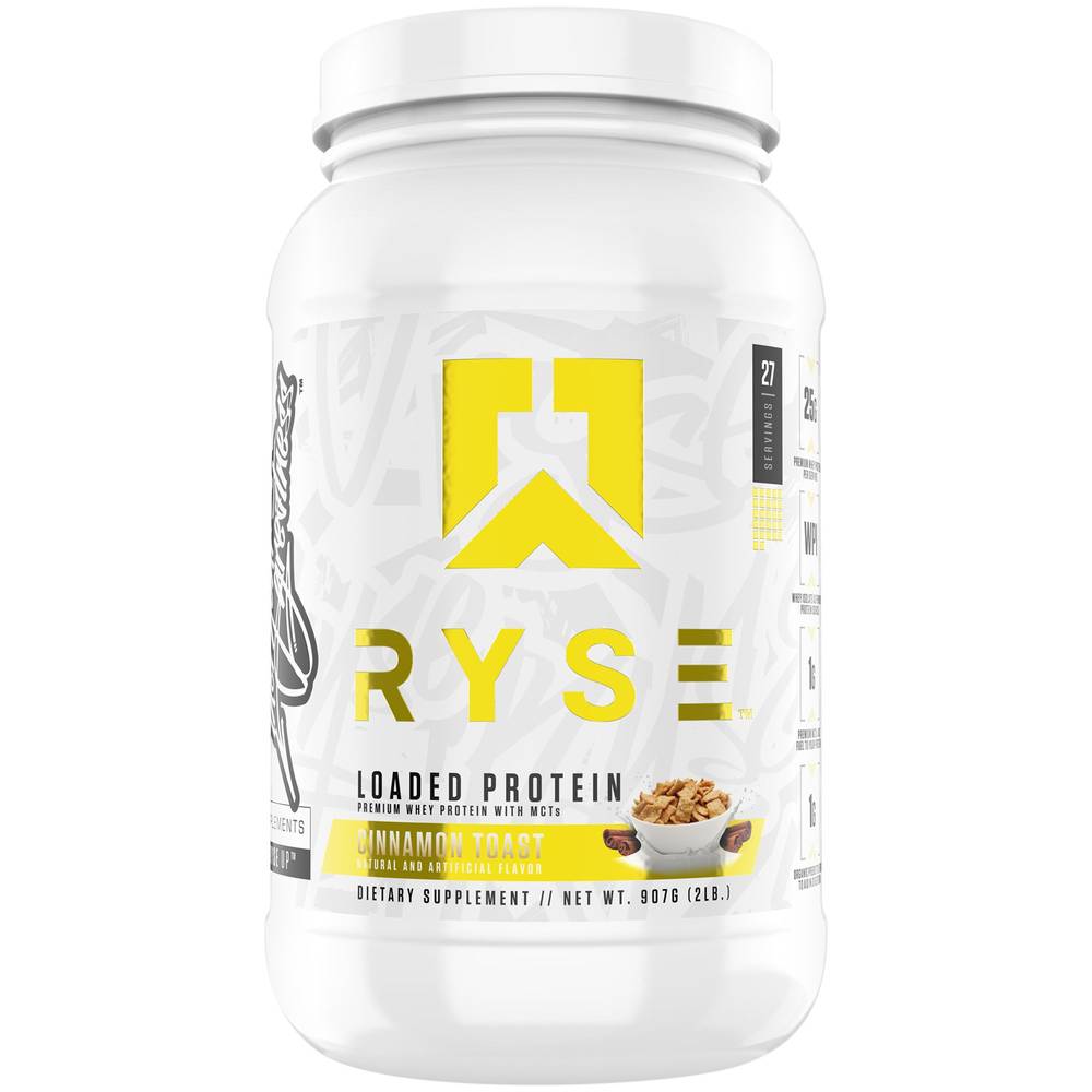 Ryse Loaded Premium Whey Protein With Mcts (cinnamon toast)