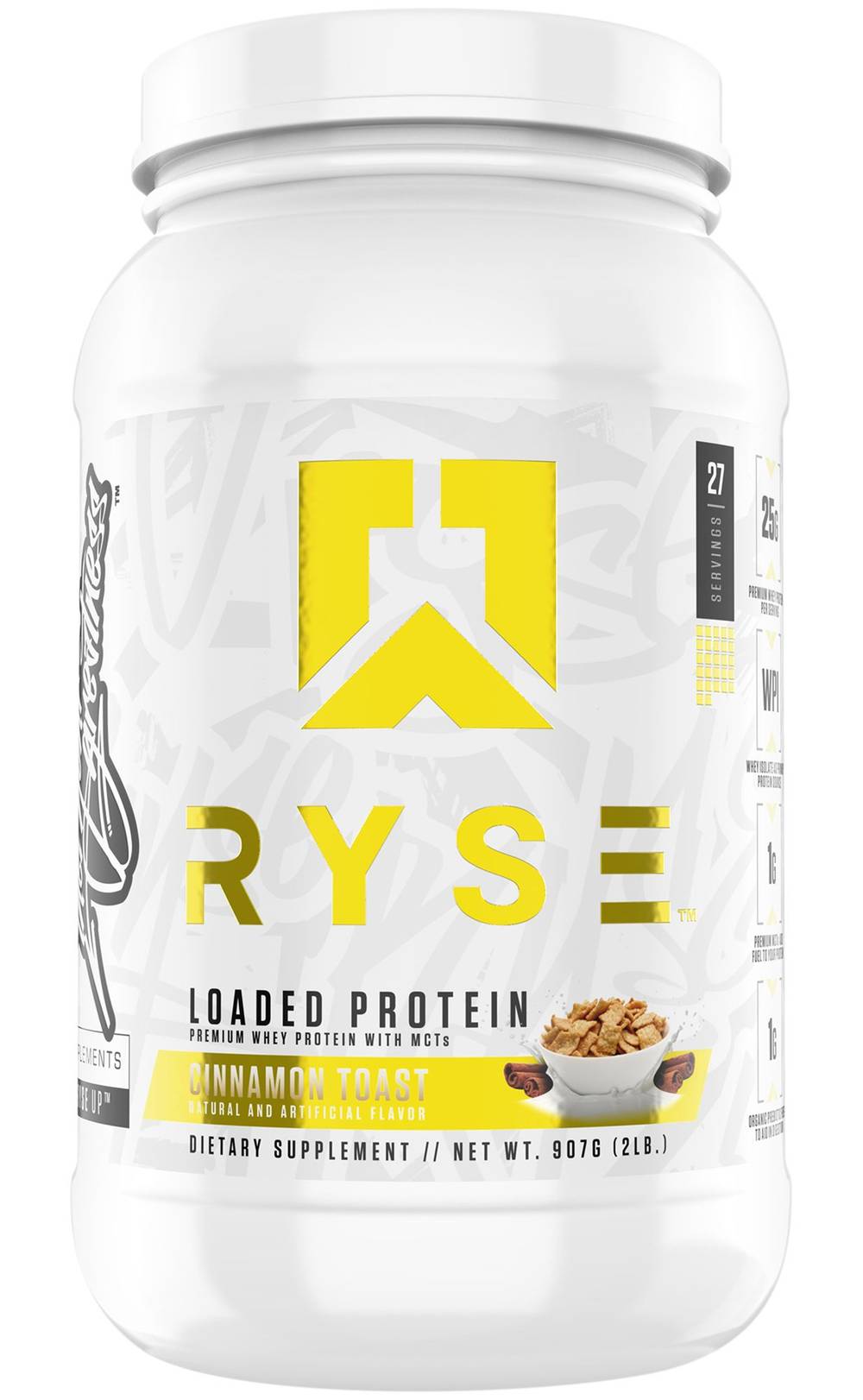 Ryse Loaded Premium Whey Protein With Mcts, Cinnamon Toast (2 lbs)