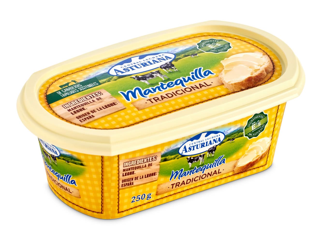 Mantequilla Tradicional Central Lechera Asturiana Tarrina 250 G
