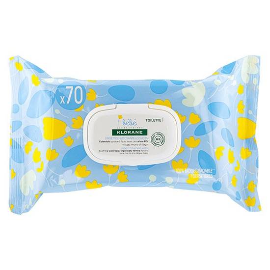 Klorane Bébé 70 Lingettes Nettoyantes Douces