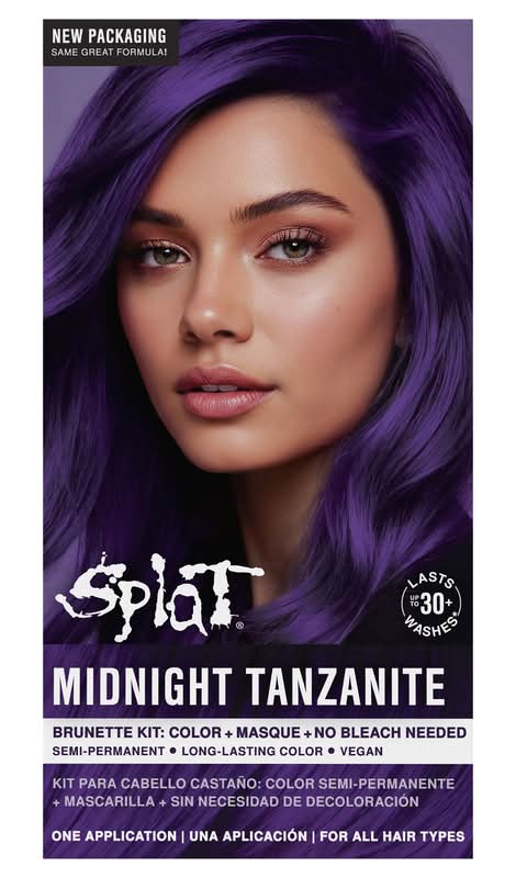 Splat Semi Permanent Hair Dye Kit, Midnight Tanzanite (6.75 fl oz)