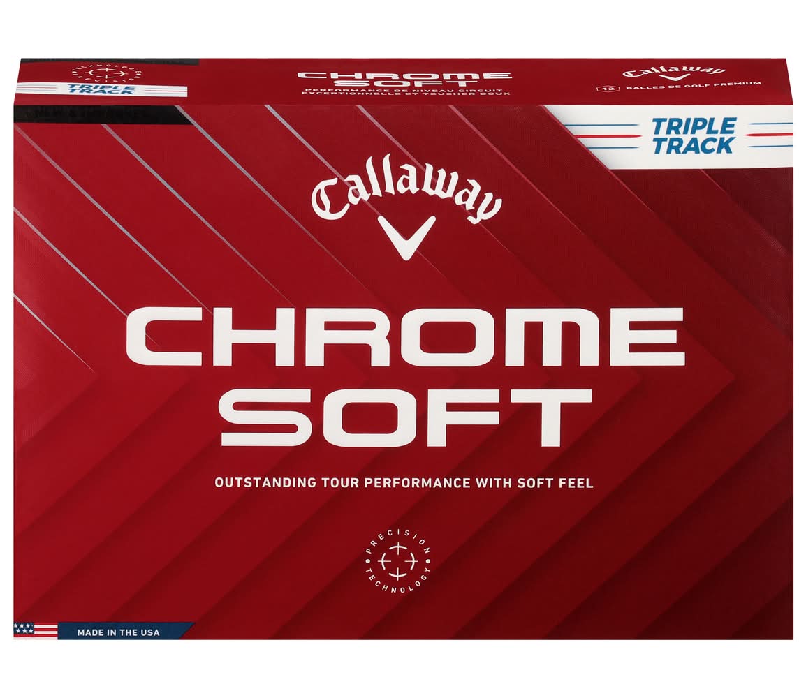 Callaway Chrome Soft Triple Track Golf Balls, White (12 ct)