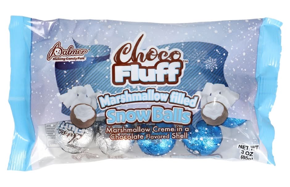 Palmer Choco Fluff Marshmallow Filled Snow Balls, Chocolate (3 oz)