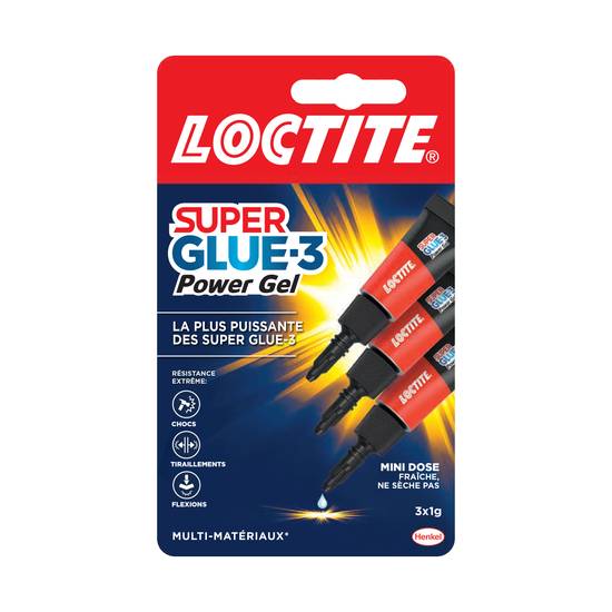 Loctite - Colle super glue power gel flex (3 pièces)