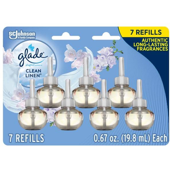 Glade Plug Ins Scented Oil, Clean Linen (7 ct)