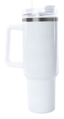 40oz Hydraquench Tumbler With Handle White