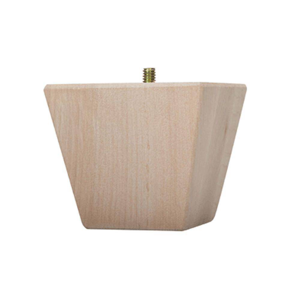 Waddell Wad2782 3-5/8 In. X 3-5/8 In. X 3 In. Basswood Square Tapered Bun Moulding