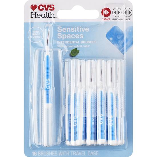 CVS Health Sensitive Spaces Interdental Brushes, Mint, 16 CT
