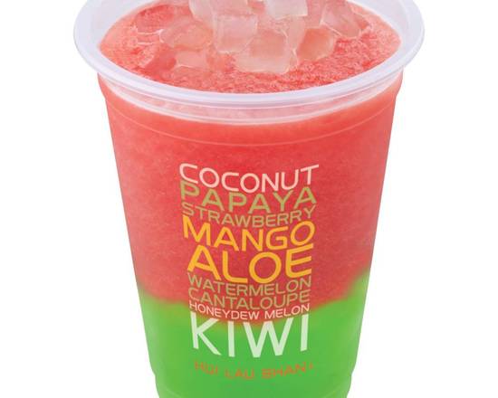 Watermelon slush with aloe jelly