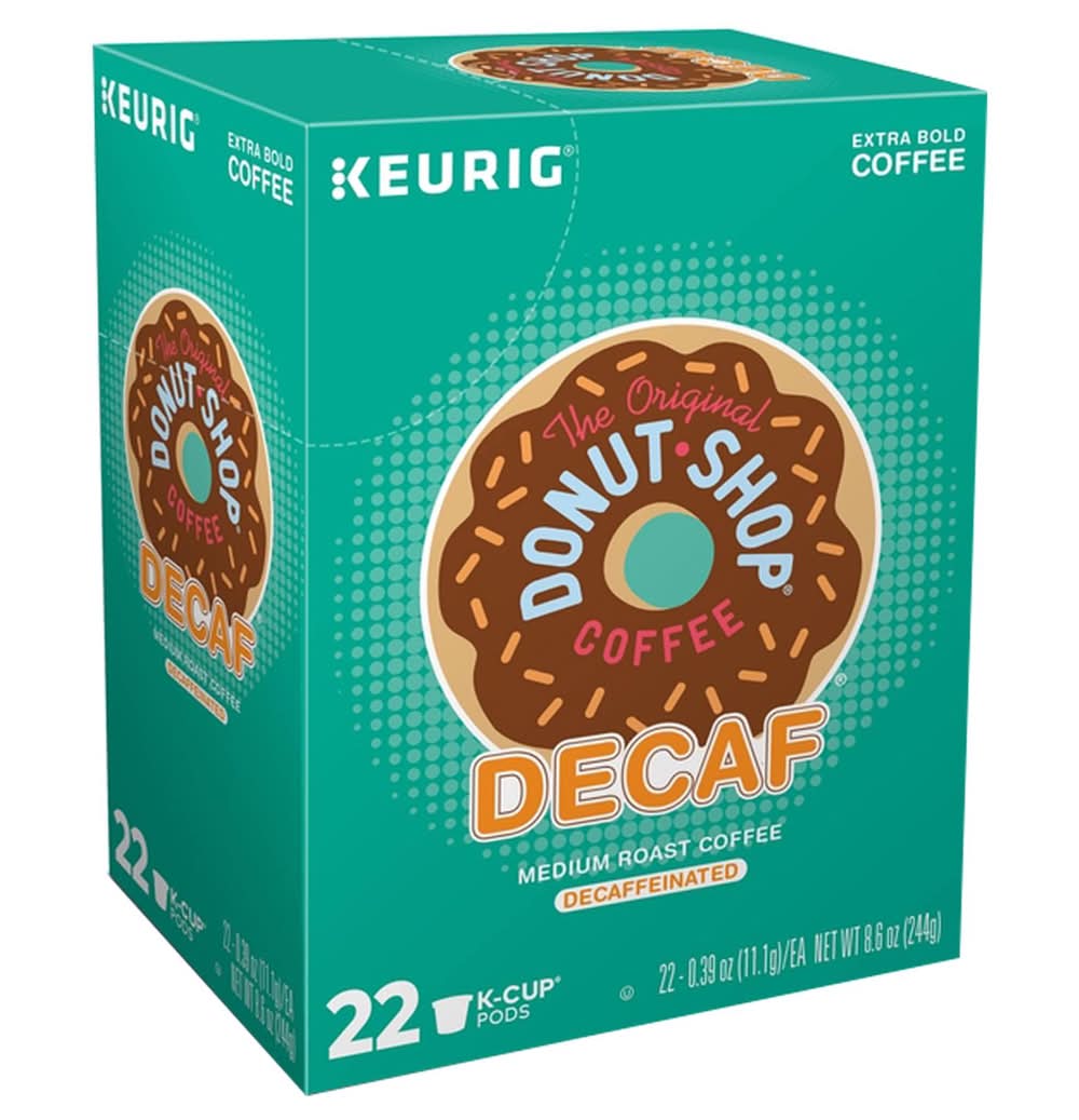 Keurig The Original Donut Shop Medium Roast Decaf Coffee K-Cups Decaffeinated 24 Pk