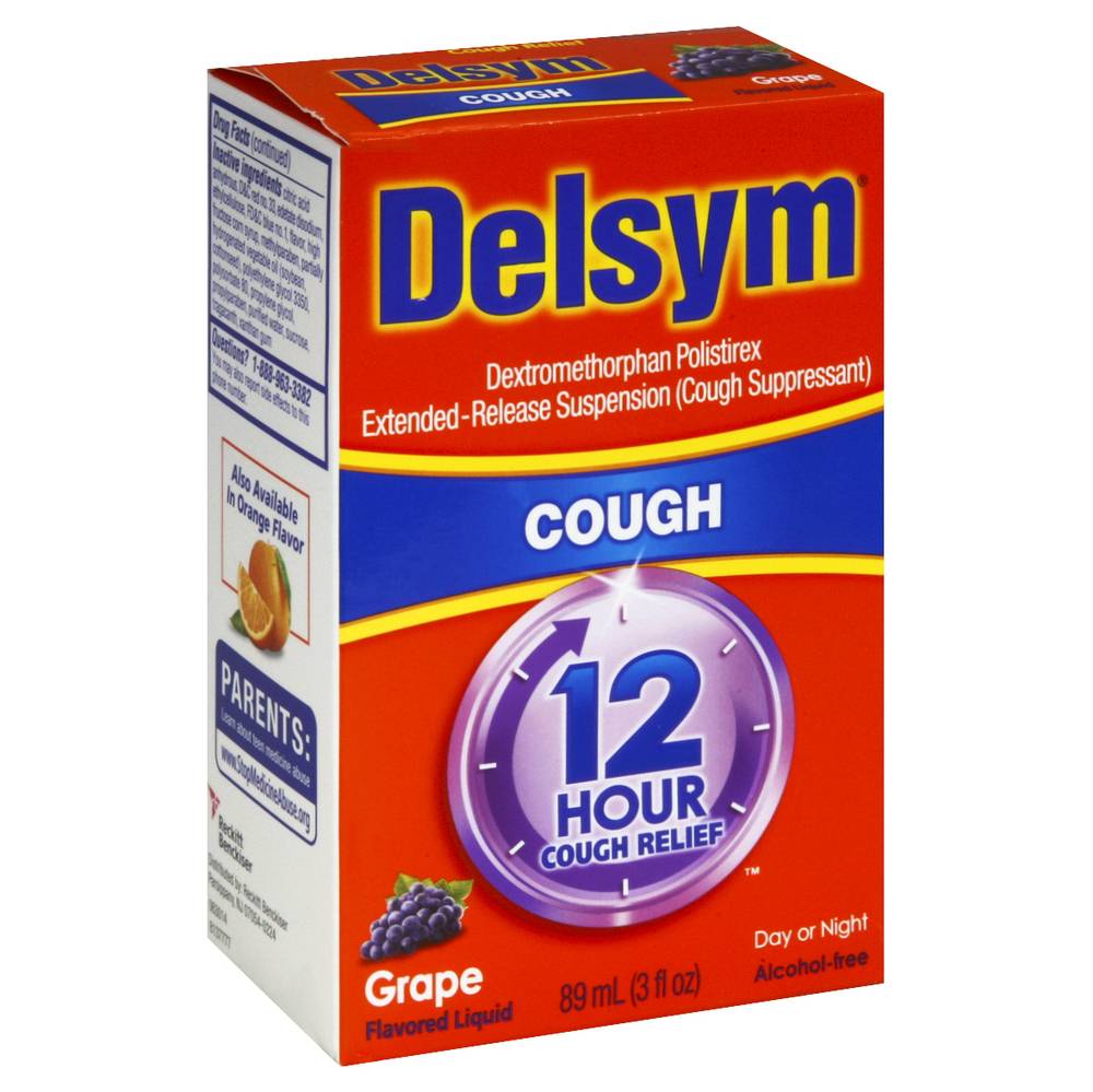 Delsym Grape Flavored Cough Relief Liquid