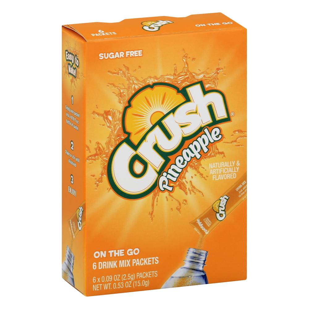 Crush on the Go Pineapple Sugar-Free Drink Mix (6 packets)