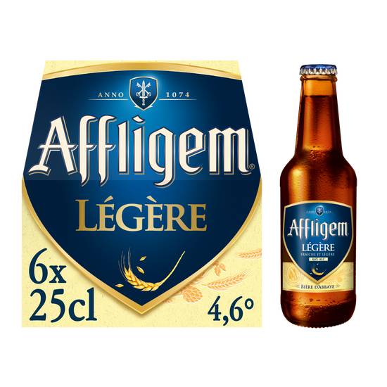 Affligem - Bière blonde d'abbaye cuvée légère (6 pièces, 250 ml)